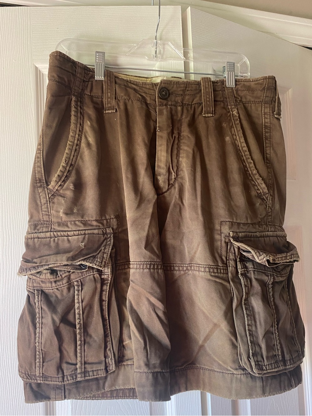 Abercrombie & Fitch Brown Men's Cargo Shorts - Utility Pockets